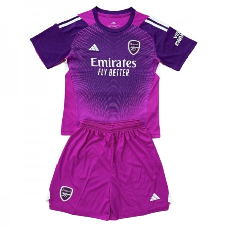 Arsenal Maalivahti Lasten Paita Violetti 2025-26 Lyhythihainen (+ shortsit)
