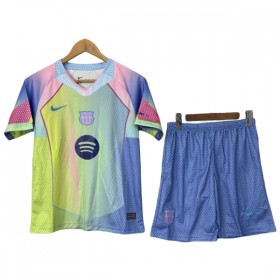 Barcelona Lasten Paita Keltainen 2025-26 Limited edition Lyhythihainen (+ shortsit)