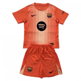 FC Barcelona Maalivahti Lasten Paita Oranssi 2025-26 Lyhythihainen (+ shortsit)