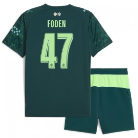 Manchester City Foden 47 Ea Sport Lasten Neljäspelipaita 2025-26 Lyhythihainen (+ shortsit)