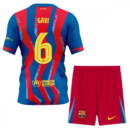 FC Barcelona Gavi 6 Lasten Neljäspelipaita 2025-26 Lyhythihainen (+ shortsit)