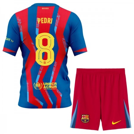 FC Barcelona Pedri 8 Lasten Neljäspelipaita 2025-26 Lyhythihainen (+ shortsit)
