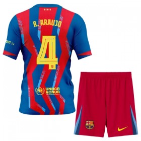 FC Barcelona R. Araujo 4 Lasten Neljäspelipaita 2025-26 Lyhythihainen (+ shortsit)