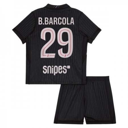 Paris Saint-Germain B. Barcola 29 Jordan Lasten Neljäspelipaita 2025-26 Lyhythihainen (+ shortsit)