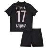 Paris Saint-Germain Vitinha 17 Jordan Lasten Neljäspelipaita 2025-26 Lyhythihainen (+ shortsit)