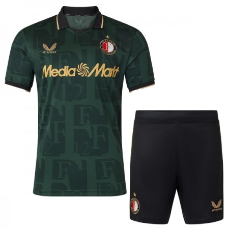 Feyenoord Rotterdam Lasten Neljäspelipaita 2025-26 Lyhythihainen (+ shortsit)