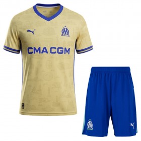 Olympique de Marseille Lasten Neljäspelipaita 2025-26 Lyhythihainen (+ shortsit)