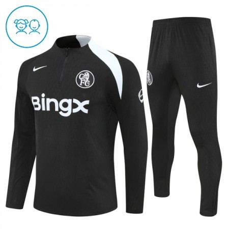 Chelsea Lasten Training Huppari Musta 2025-26 Quarter-zip