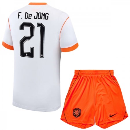 Alankomaat Frenkie de Jong 21 Lasten Vieraspelipaita Mm-Kisat 2026 Lyhythihainen (+ shortsit)