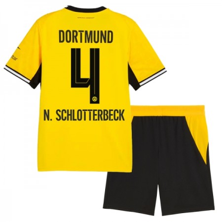 Borussia Dortmund N. Schlotterbeck 4 Lasten Kotipelipaita 2026-27 Lyhythihainen (+ shortsit)