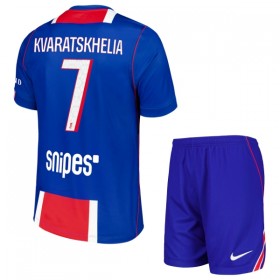Paris Saint-Germain Kvaratskhelia 7 Lasten Kotipelipaita 2026-27 Lyhythihainen (+ shortsit)