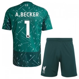 Liverpool A. Becker 1 Maalivahti Lasten Kotipelipaita Vihreä 2026-27 Lyhythihainen (+ shortsit)