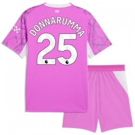 Manchester City Donnarumma 25 Maalivahti Lasten Vieraspelipaita Pinkki 2026-27 Lyhythihainen (+ shortsit)