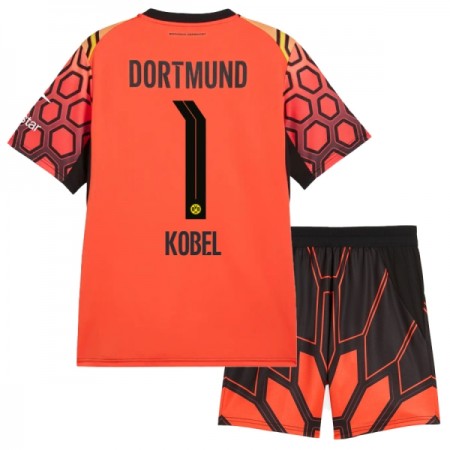 Borussia Dortmund Kobel 1 Maalivahti Lasten Kotipelipaita Oranssi 2026-27 Lyhythihainen (+ shortsit)