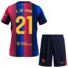 FC Barcelona Frenkie de Jong 21 Lasten Kotipelipaita 2026-27 Lyhythihainen (+ shortsit)