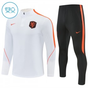 Alankomaat Lasten Training Huppari Valkoinen 2026-27 Quarter-zip