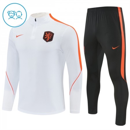 Alankomaat Lasten Training Huppari Valkoinen 2026-27 Quarter-zip