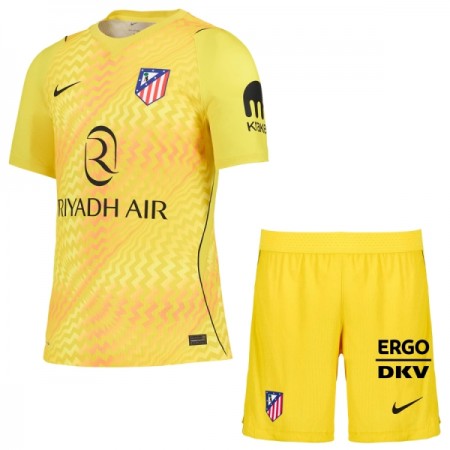 Atlético Madrid Maalivahti Lasten Paita Keltainen 2026-27 Lyhythihainen (+ shortsit)