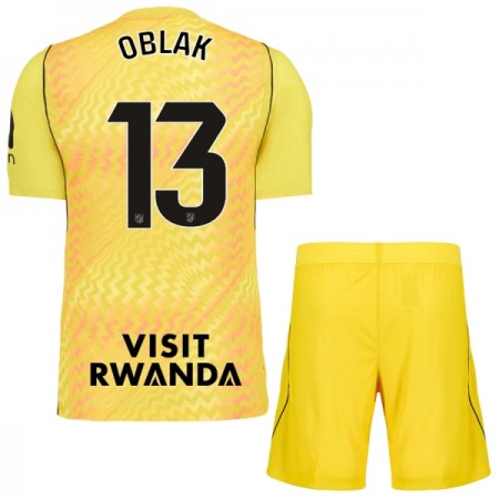 Atlético Madrid Oblak 13 Maalivahti Lasten Paita Keltainen 2026-27 Lyhythihainen (+ shortsit)