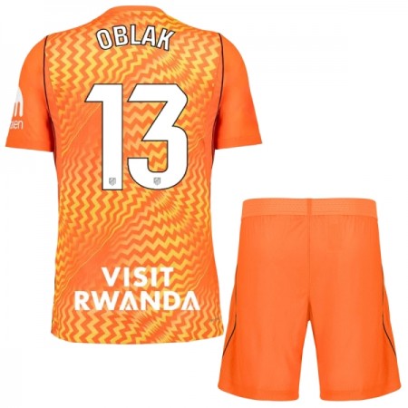 Atlético Madrid Oblak 13 Maalivahti Lasten Paita Oranssi 2026-27 Lyhythihainen (+ shortsit)